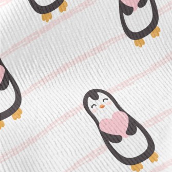 Cute Penguin Holding Heart Standard Corduroy