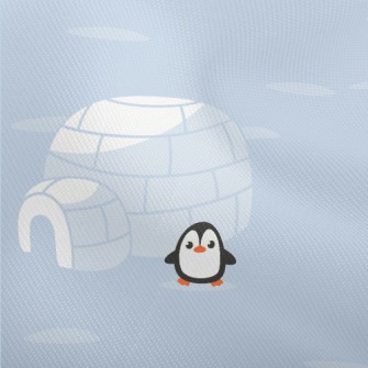 Igloo And Cute Penguins Dobby
