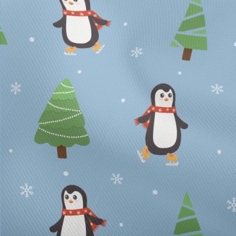 Penguins Skating In The Snow Dobby