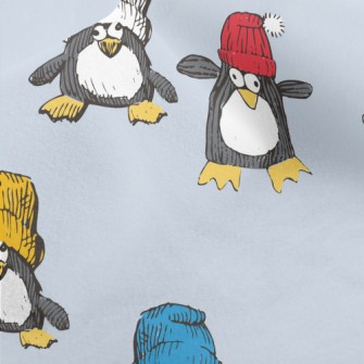 Funny Hand Drawn Penguin Micro Fleece