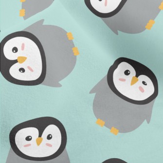 Cartoon Penguin Pattern Micro Fleece