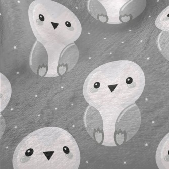 Gray Penguin Baby Minky