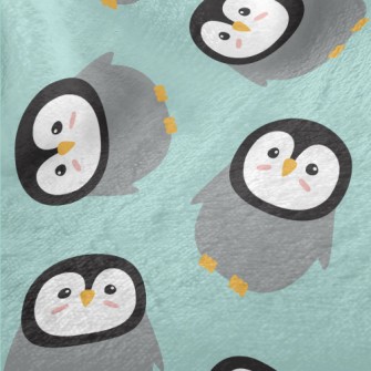 Cartoon Penguin Pattern Minky