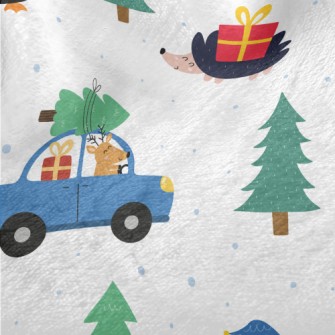 Celebrating Christmas Animals Minky