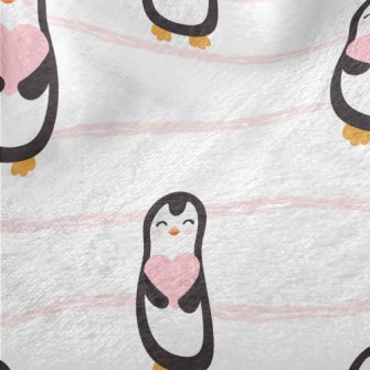 Cute Penguin Holding Heart Minky