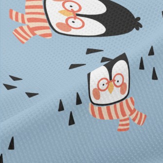 Smart Cartoon Penguin Piqué
