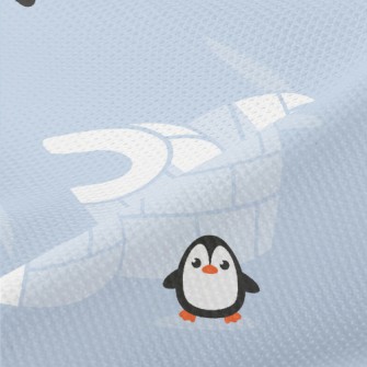 Igloo And Cute Penguins Piqué