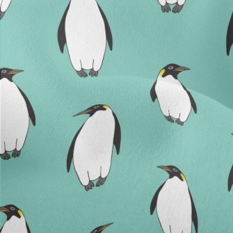 Hand Drawn Emperor Penguin Lightweight Performance Linen