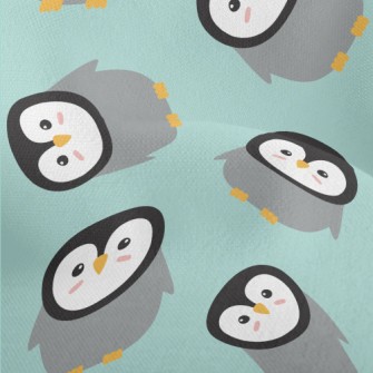 Cartoon Penguin Pattern Lightweight Performance Linen