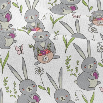 Cute Bunny Hiding Eggs Modern Jersey