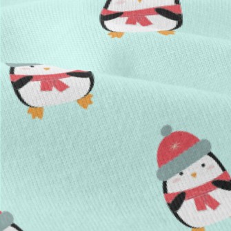 Cartoon Penguin In Winter Clot Modern Jersey