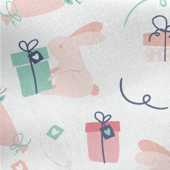 Cute Gift Rabbit Jersey Backed Fleece