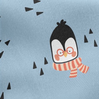 Smart Cartoon Penguin Jersey Backed Fleece