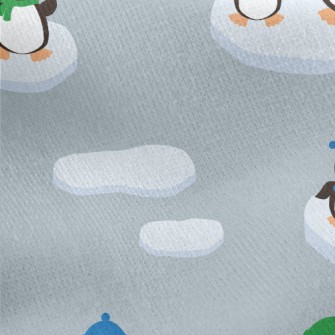 Keep Warm Penguin Family Jersey Backed Fleece