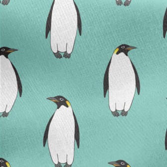 Hand Drawn Emperor Penguin Jersey Backed Fleece
