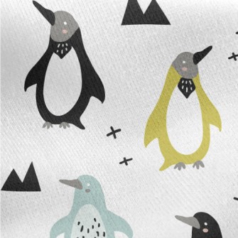 Artistic Graffiti Penguin Jersey Backed Fleece