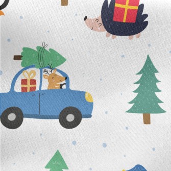 Celebrating Christmas Animals Jersey Backed Fleece