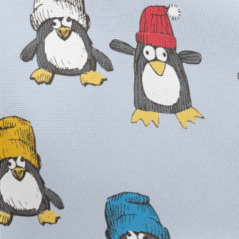 Funny Hand Drawn Penguin Pongee