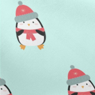 Cartoon Penguin In Winter Clot Pongee