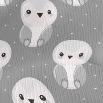 Gray Penguin Baby Stretch Jersey