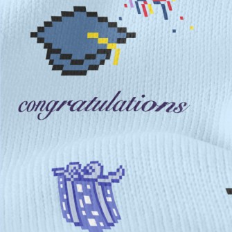 Pixel Style Graduation Cap Stretch Jersey