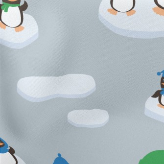 Keep Warm Penguin Family Lightweight Cotton Poplin