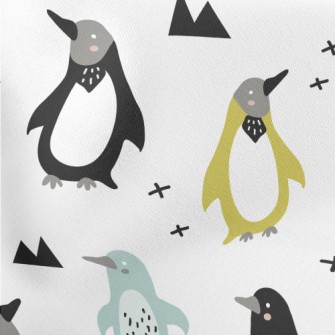 Artistic Graffiti Penguin Lightweight Cotton Poplin
