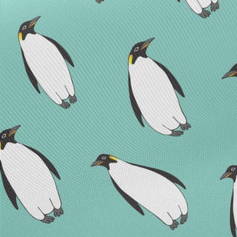 Hand Drawn Emperor Penguin Midweight Cotton Poplin
