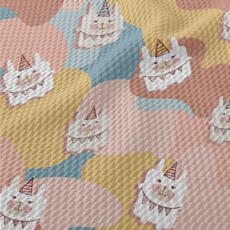 Cute Party Bunny Birdseye Piqué