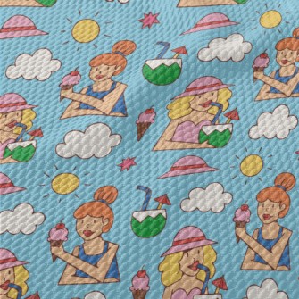 Summer Vacation Woman Birdseye Piqué