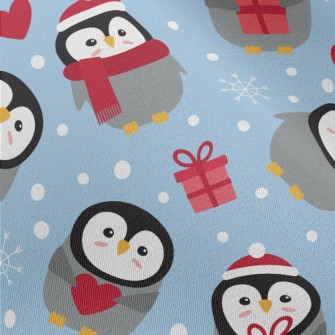 Happy Christmas Penguin Chiffon