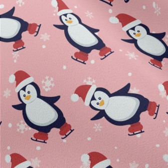 Christmas Skating Penguin Chiffon