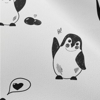 Hand Drawn Black And White Pen Chiffon