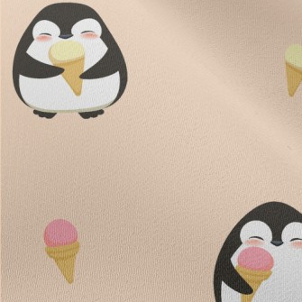Cute Penguin Eating Ice Cream  Chiffon