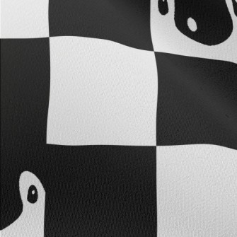 Black And White Plaid Penguin Chiffon