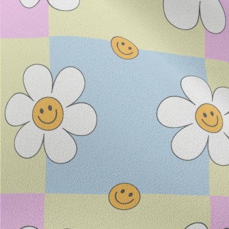 Cartoon Smiling Daisy Chiffon