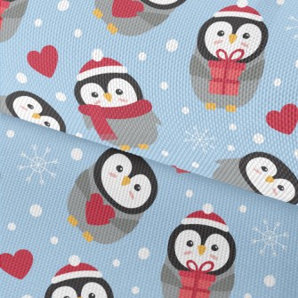 Happy Christmas Penguin Waterproof Oxford