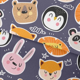 Happy Animal Doodles Waterproof Oxford