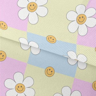 Cartoon Smiling Daisy Waterproof Oxford