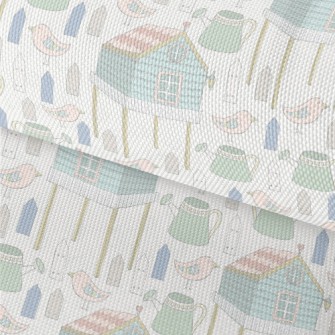 Hand Drawn Happy Farm Waterproof Oxford