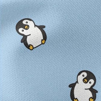 Cartoon Penguin With Tilted He Waterproof Canvas
