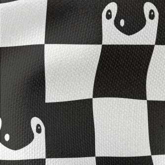 Black And White Plaid Penguin Waterproof Canvas