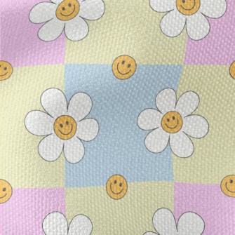 Cartoon Smiling Daisy Waterproof Canvas