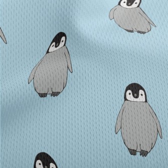 Hand Drawn Antarctic Penguin Athletic Mesh Flat Back