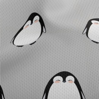Cute Smiling Penguin Athletic Mesh Flat Back