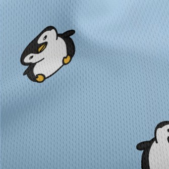 Cartoon Penguin With Tilted He Athletic Mesh Flat Back