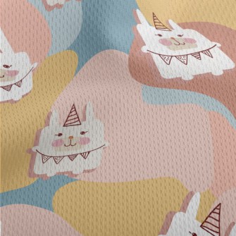 Cute Party Bunny Athletic Mesh Flat Back