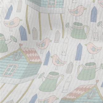 Hand Drawn Happy Farm Terry