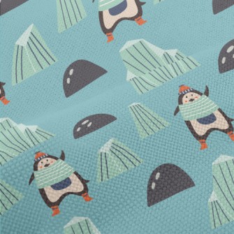 Cartoon Penguin With Ice Floe Performance Linen