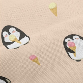 Cute Penguin Eating Ice Cream  Performance Linen